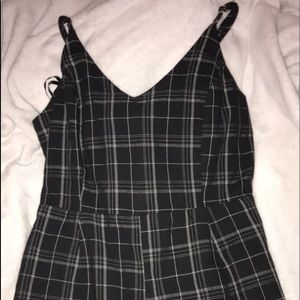 Black Plaid Jumpsuit